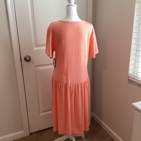 Cottagecore Melrose and Market Coral Amber short sleeve T-shirt dress size xs - Picture 3 of 3